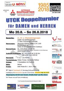 Turnierraster UTCK Doppelturnier 2018